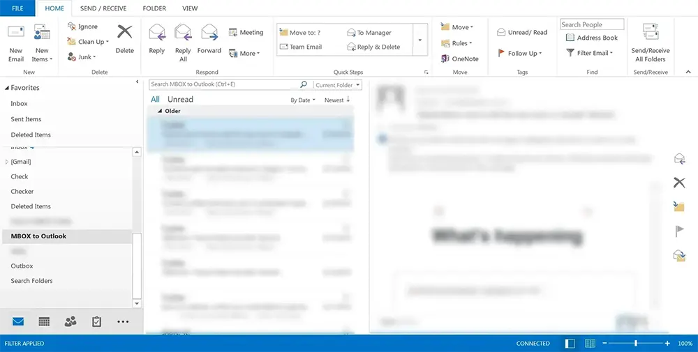 Access and download emails from Gmail folder in Outlook