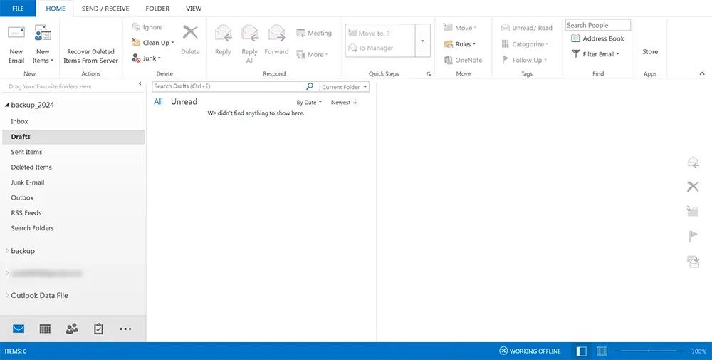 Open Microsoft Outlook on computer