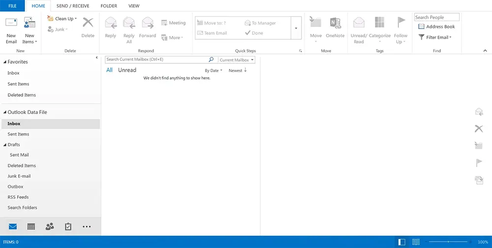 Open Microsoft Outlook on computer